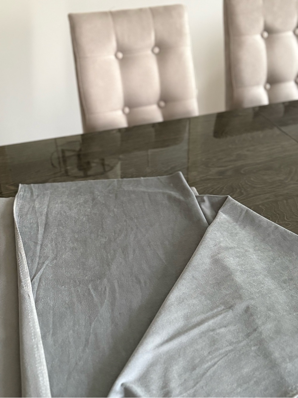 Grey Velour Fabric